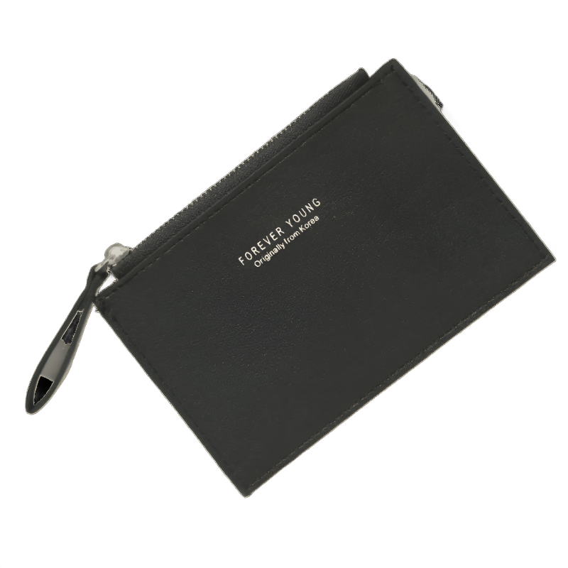 Unisex PU Zipper Card Holder