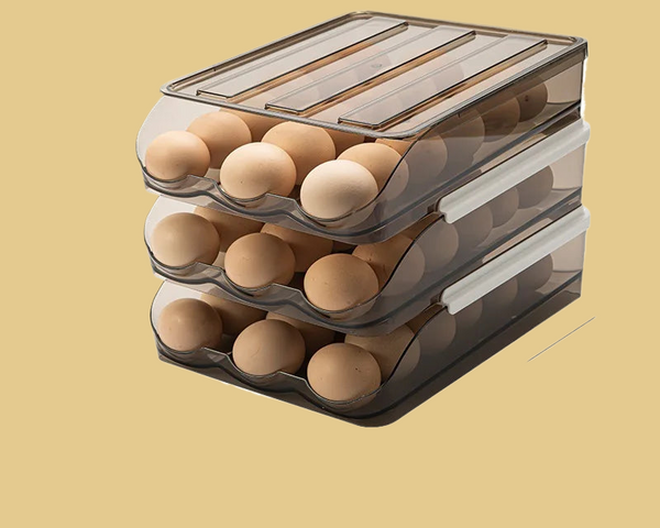 صندوق بيض الثلاجة متعدد الطبقات أوتوماتيكيًا