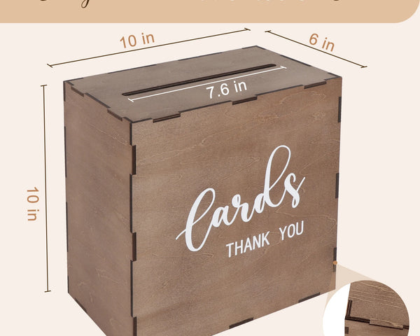 Rustic Wooden Wedding Card Box