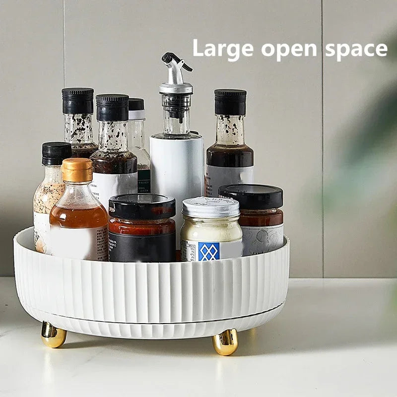 حاويات تخزين المطبخ بصينية دوارة 360 درجة