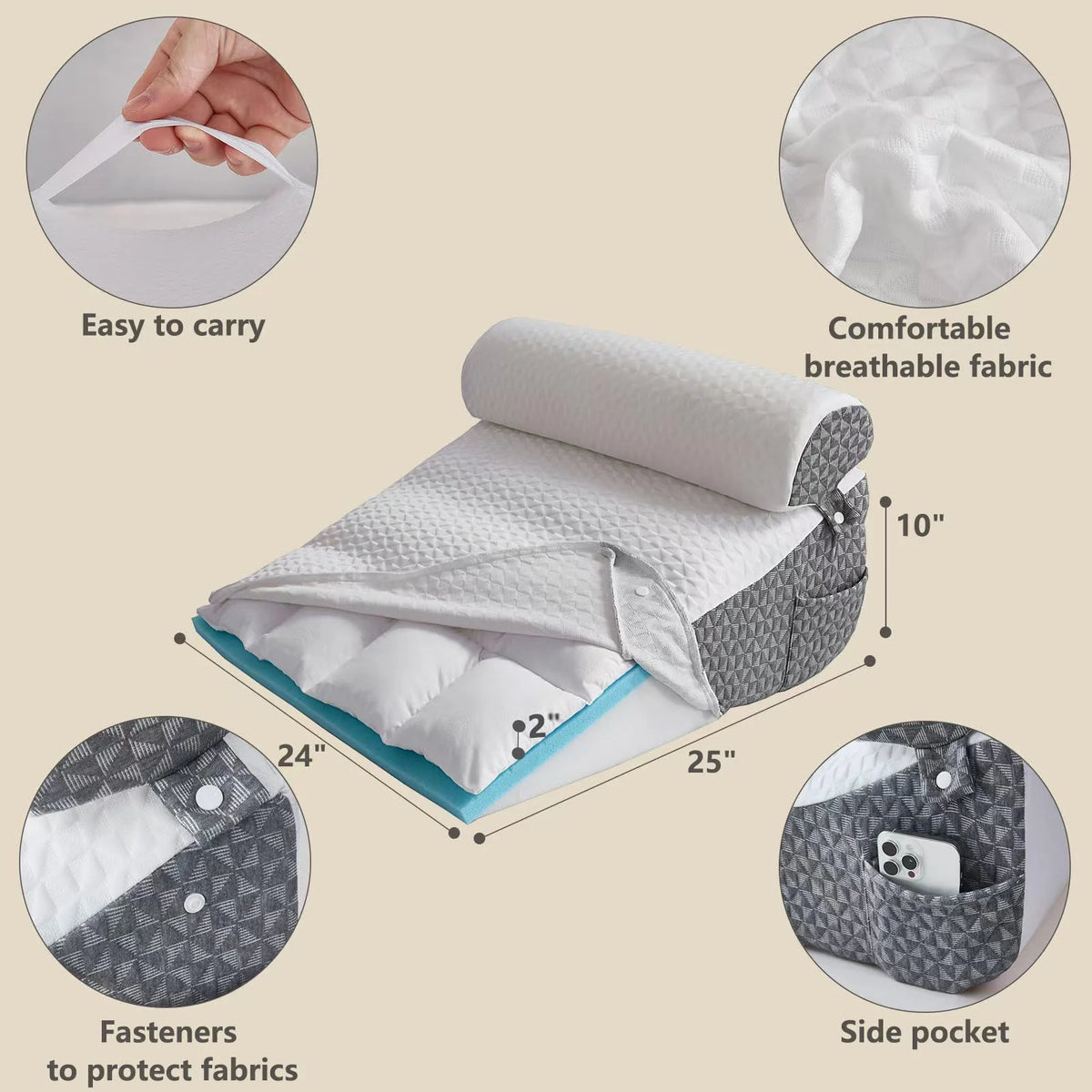 Orthopedic Wedge Shaped Pillow