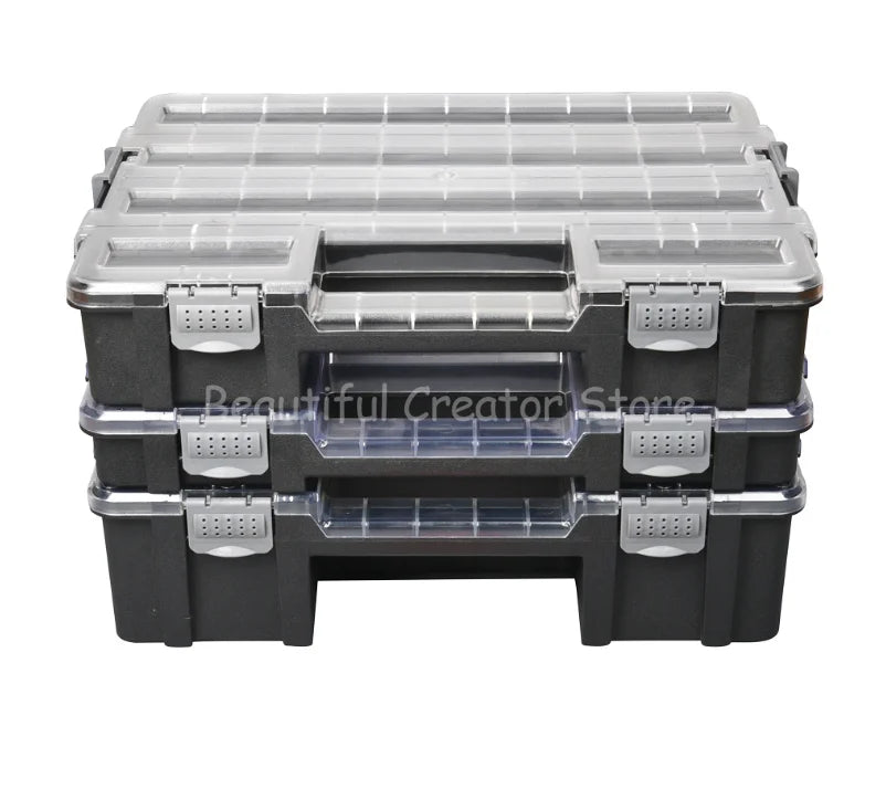 Stackable Multi-Grid Tool Organizer Box