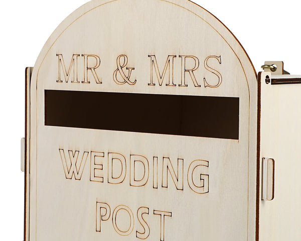 Rustic Charm Wooden Wedding Post Box