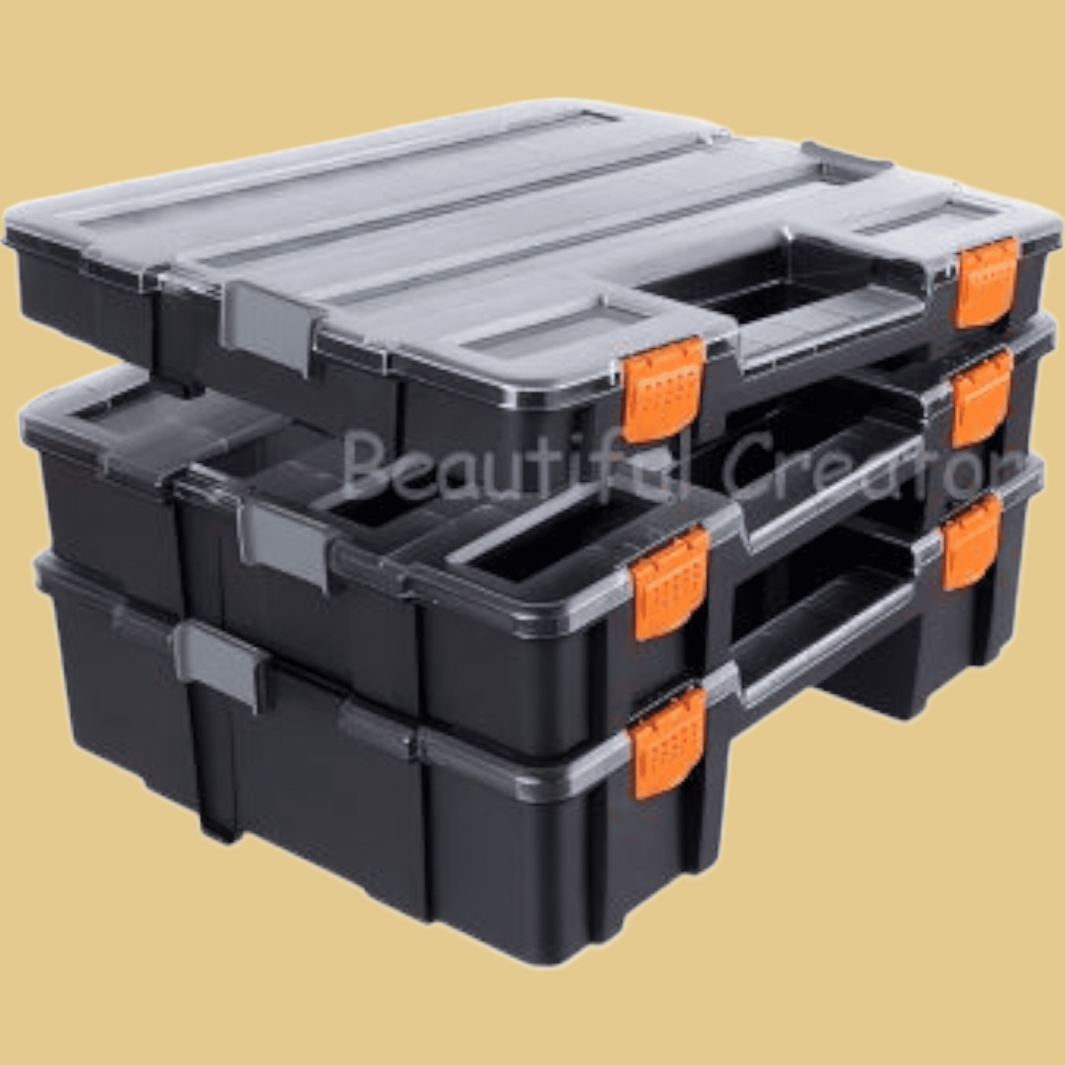 Stackable Multi-Grid Tool Organizer Box