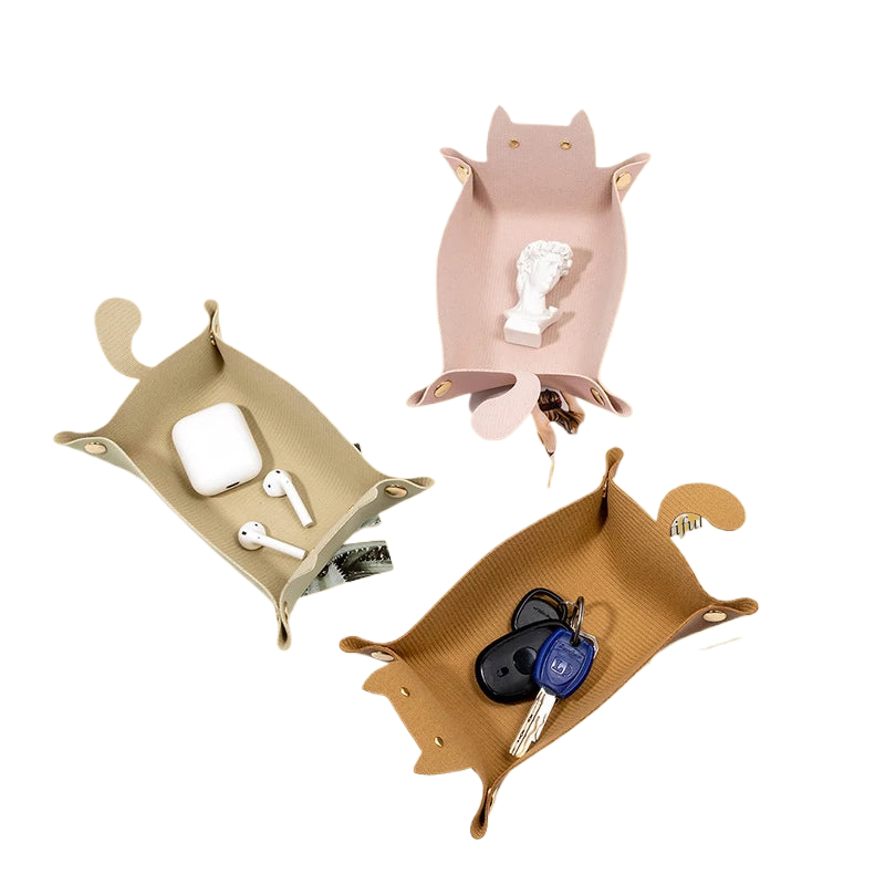 Cat Shaped PU Leather Storage Box