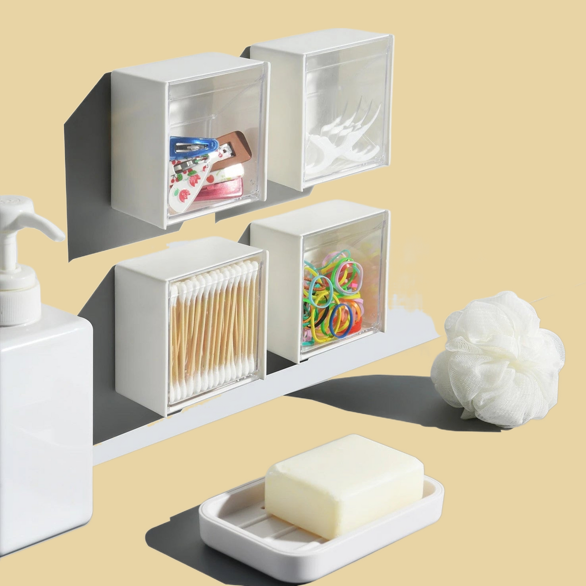 Clear Wall-Mounted Storage Box