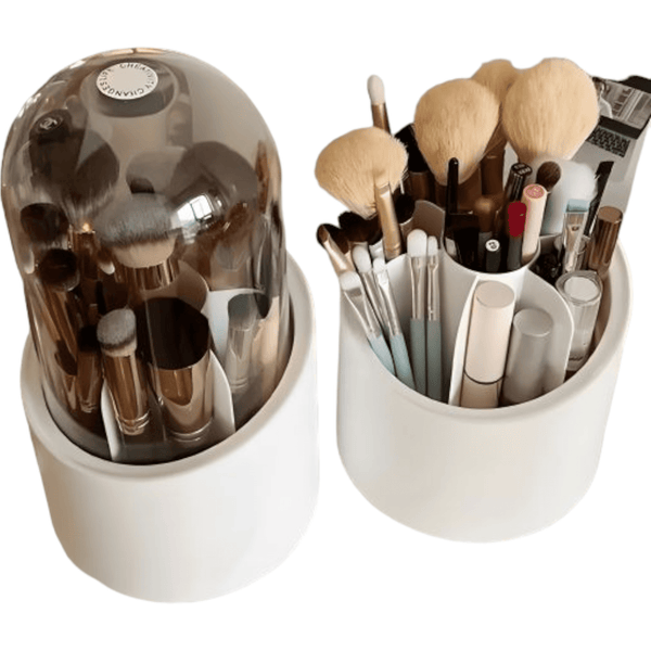 Rotary Dust-Proof Makeup Brush Storage Cylinder