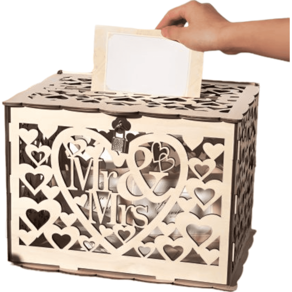 Rustic Charm Wooden Wedding Gifts Card Boxes With Lock