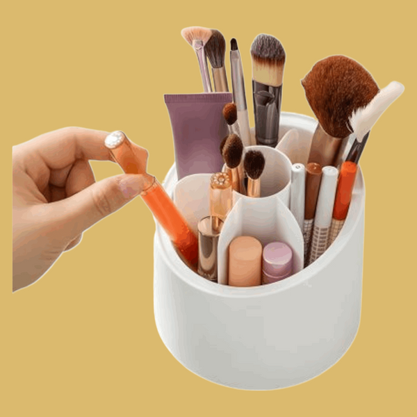 360° Rotating Makeup Brush Storage Box